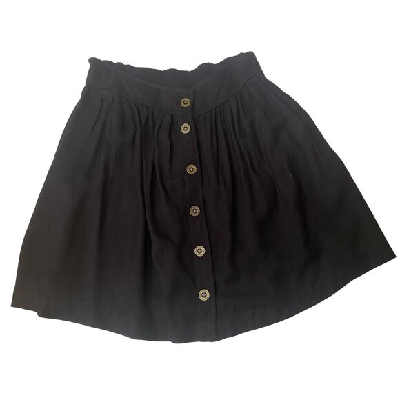 Urban Outfitters Dresses & Skirts - UO Cooperative NWT A-Line Black Skirt Button Front Elastic Back Size Medium